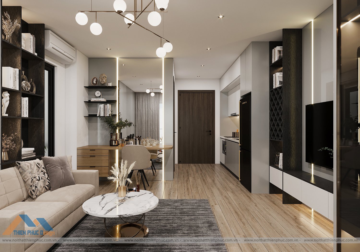 THIẾT KẾ CĂN STUDIO - KĐT VINHOME OCEPARK - Công Ty Thiết Kế Thi Công ...